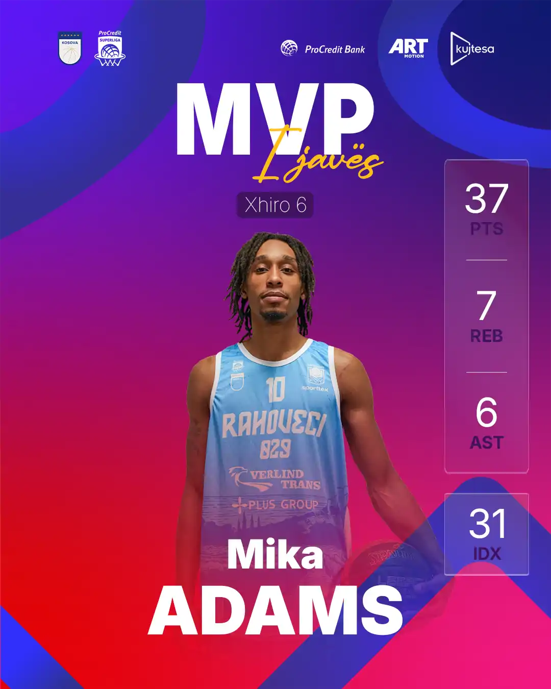 Sërish Mika Adams MVP